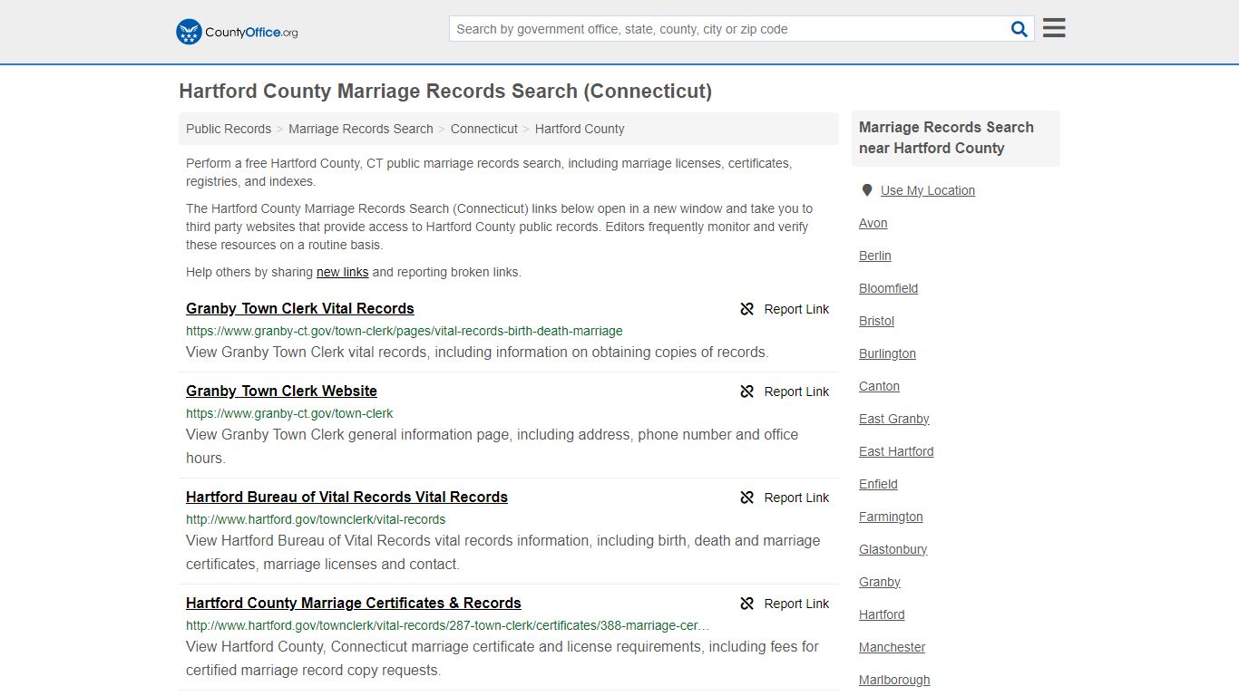 Marriage Records Search - Hartford County, CT (Marriage Licenses ...